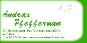 andras pfefferman business card